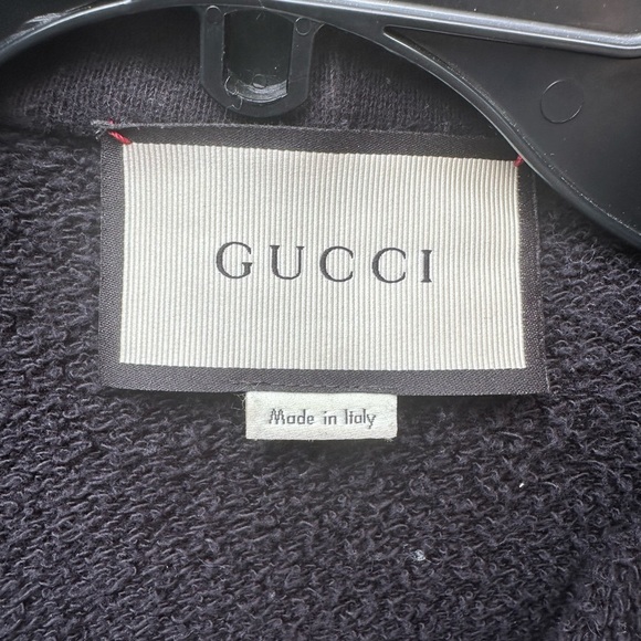 Gucci Black & Multicolor Floral Embroidered Cotton Zip-Up Hoodie - Picture 2 of 14